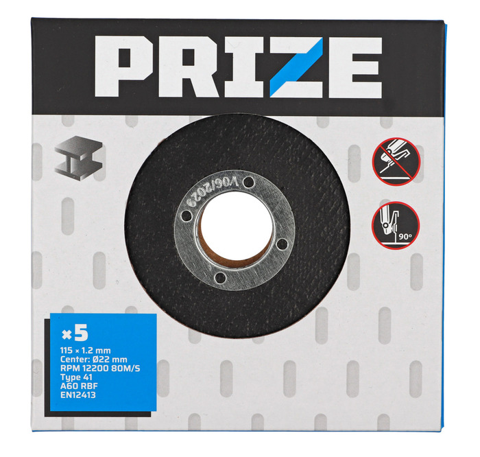 Skæreskiver til metal Ø115 mm 5-pk. - PRIZE®